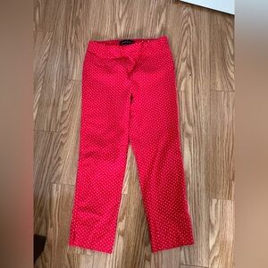 Jasmine and Juliana Red Polka Dot Cropped Pants size 4